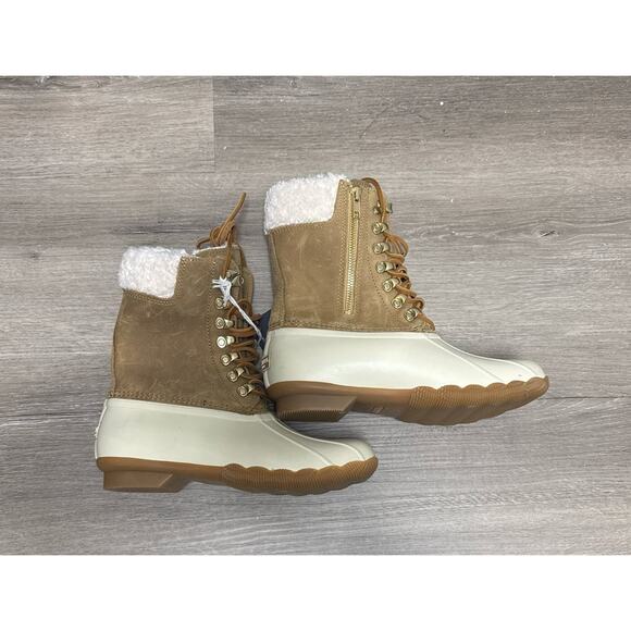 Sperry Saltwater Duck Boots Faux Fur Lined Waterproof Boots - Picture 2 of 6